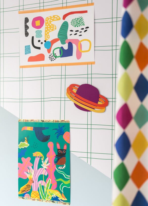 Papel de Parede Infantil - Quadriculado Duplo Verde - Image 6