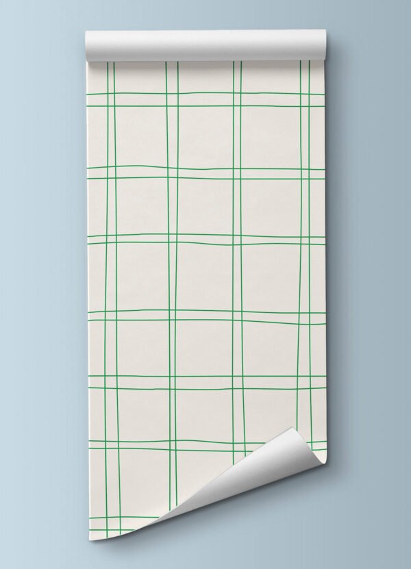 Papel de Parede Infantil - Quadriculado Duplo Verde - Image 2